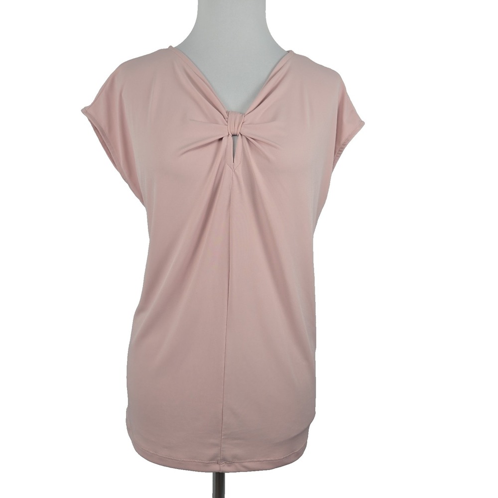 Ann Taylor‎ Factory Large Pink Stretch Knit Sleeveless Top New L